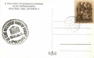 1938 Ipolyság, Sahy; bevonulás, katonák pártos leányokkal / entry of the Hungarian troops, "193...