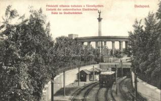 Budapest XIV. Földalatti villamos torkolata a Városligetnél