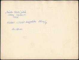 1926 Pásztor Böske játék az ördög szekerén, feliratozott vintage fotó Kerny István (1879-1963) hagya...