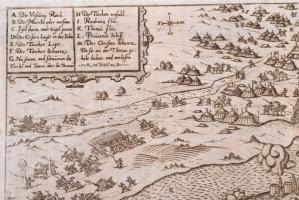 1594 Győr ostroma. Rézmetszet. Hieronymus Ortelius: Chronologia oder Historische beschreibung aller ...