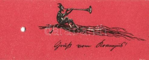 'Gruss vom Krampuss' / Greetings from the Krampus, cards, with small greeting card