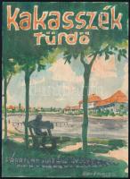 Sostarics Lajos (1896-1968): Kakasszék fürdő, reklám plakát tervezet (cca 1940). Akvarell, papír, jelzett, 14×10 cm
