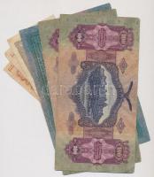 7db-os vegyes magyar és külföldi bankjegy tétel, közte 1912. 100K piros "MAGYARORSZÁG" fel...