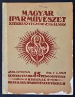 1929 Magyar Iparművészet XXXII. évf. 5-6. szám, Szerk.: Györgyi Kálmán, viseltes borítóval, javított gerinccel