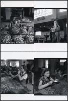 cca 1953 Parádi üveggyár, Kotnyek Antal (1921-1990) fotóriportja, 11 db vintage negatív (6x6 cm) és ...