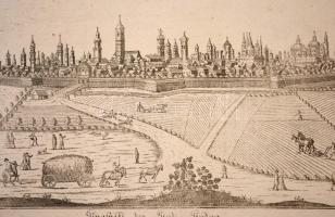 1730 Joseph Eder:Prospect der Stadt Padua. Padova látképe. Rézmetszet. / 
1730 The view of the Ital...