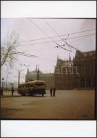 cca 1959 Budapesti trolibuszok, Kotnyek Antal (1921-1990) fotóriportja, 3 db vintage negatív (6x6 cm...