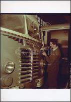 cca 1959 Budapesti trolibuszok, Kotnyek Antal (1921-1990) fotóriportja, 3 db vintage negatív (6x6 cm...