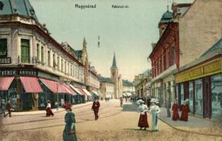 Nagyvárad, Oradea; Rákóczi út, Kolosvári Sándor Drogueria az Angyalhoz / street view, shops, pharmacy