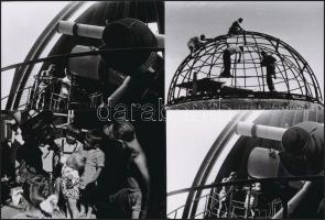 cca 1949 Budapest, csillagvizsgáló építése, Kotnyek Antal (1921-1990) fotóriportja, 17 db vintage ne...