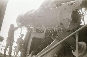 cca 1949 Budapest, csillagvizsgáló építése, Kotnyek Antal (1921-1990) fotóriportja, 17 db vintage ne...