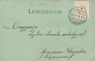 1899 Szatmárnémeti, Satu Mare; esti látkép gyárral. Reitzer János kiadása / night view with factory