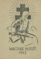 1943 Magyar Húsvét / WWII Military Easter greeting card