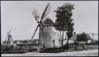 cca 1910 Félegyházi szélmalmok, Fekete György (1904-1990) budapesti fényképész hagyatékában fellelt ...