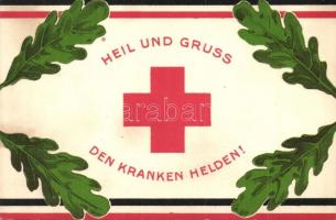 Heil und Gruss den kranken Helden! / WWI German Red Cross military propaganda card