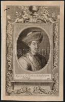 cca 1600 Sigismund Fürst von Sibenbürgen / Rákóczi Zsigmond (1544-1608) erdélyi fejedelem rézmetszetű mellképe / Transylvanian ruler Rakoczi. Engraving. 19x30 cm