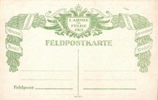 1915 I. Armee im Felde - 6 db első világháborús karácsonyi művészlap, B.K.W.I. sorozat / 6 WWI B.K.W...