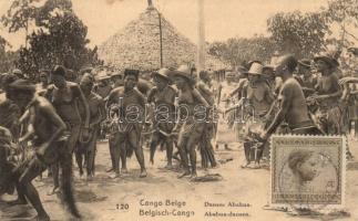 Congo Belge, Danses Ababua / Belgisch-Congo, Ababua dansen / Belgian Congo folklore, Ababua folk dance, 30Centien Ga. TCV card (EK)
