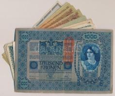 14db-os vegyes pengő bankjegy tétel, közte egy adópengő és egy korona  T:III,III-