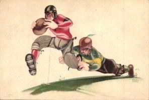 1933 Torino, G.U.F. University International Games, American Football, humour s: Franco Garelli