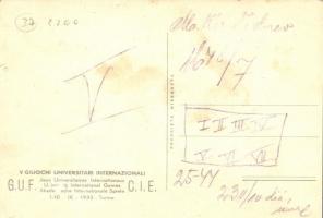 1933 Torino, G.U.F. University International Games, American Football, humour s: Franco Garelli