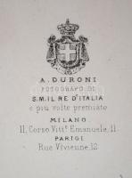 cca 1862 Locati Teresina vizitkártya méretű fényképe A. Duroni milánói műterméből, 9,5x6 cm