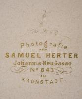 cca 1860 Anselma Litsken vizitkártya méretű fényképe Samuel Herter kornstadt-i műterméből, 10,5x6,5 ...
