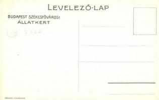 Budapest Székesfővárosi Állatkert reklám / Budapest zoo advertisement, art postcard