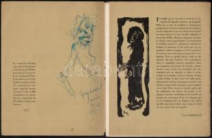 Pérely Imre (1898-1944): Taciturne c. mappája. Dedikált, saját kezű rajzzal. Henri Barbusse előszavá...