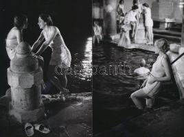 cca 1948 Budapest, Rudas női török fürdő, 12 db vintage negatív (24x36 mm) Kotnyek Antal (1921-1990)...