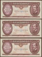 1993. 100Ft (3x) egymásutáni sorszámmal T:I,I-