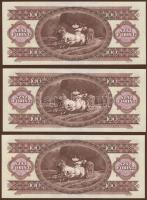 1993. 100Ft (3x) egymásutáni sorszámmal T:I,I-