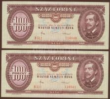 1984. 100Ft (2x) egymásutáni sorszámmal T:I