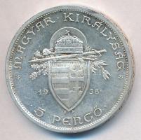 1938. 5P Ag "Szent István" T:2 
Adamo P8.1