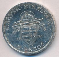 1938. 5P Ag "Szent István" T:1-,2 ph.
Adamo P8.1