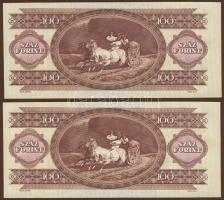 1984. 100Ft (2x) egymásutáni sorszámmal T:I