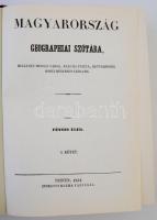 Fényes Elek: Magyarország geographiai szótára I-II. Budapest, 1984, Magyar Könyvkiadók és Könyvterje...