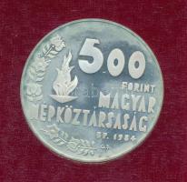 1984. 500Ft Ag "Nyári Olimpiai Játékok - Los Angeles" eredeti tokban, tanúsítvánnyal T:1-(...