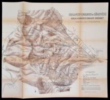 cca 1910 Budapest-Zugliget és környéke térkép, kiadja a Budapest-Zugligeti Egyesület, hajtás mentén szakadásokkal, 54x61cm
