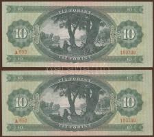 1962. 10Ft (2x) egymásutáni sorszámmal T:II