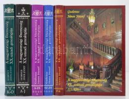 Gudenus János József: A magyarországi főnemesség XX. századi genealógiája I-V. kötet. Bp., 1990-1999, Natura-Tellér Kft-Heraldika. Kiadói műbőr kötés, kiadói papírborítóban és Kiadói kartonált papírkötés. Jó állapotban.