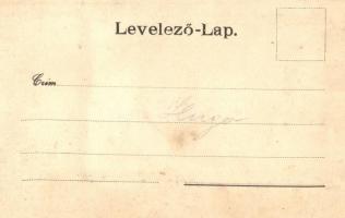 Késmárk, Kezmarok; Thököly vár, Késmárki Szövőiskola textillapja. Schmidt R. C. kiadása / castle, te...