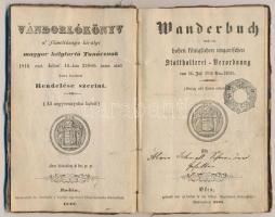 1849 Vándorkönyv sok bejegyzéssel