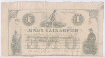 1852. 1$ "A" "Kossuth bankó" sorszám nélkül T:III
Hungary 1852. 1 Dollar "...
