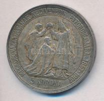1907KB 5K Ag "Ferenc József koronázásának 40. évfordulója" T:2 kis ph. 
Adamo K7.1