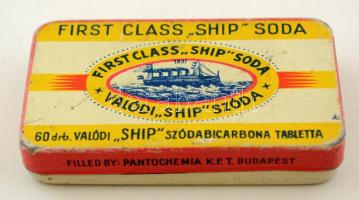 Valódi Ship Szóda feliratú fém dobozka, 6,5×4 cm