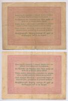 1848. 5Ft "Kossuth bankó" vörösesbarna (2x) T:III,III-