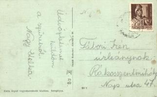 Seregélyes, Fő utcai részlet, kerékpáros. Klein Árpád kiadása