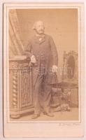 cca 1880 Heller István (1813-1888) zeneszerző vizitkártya méretű fotója / Hungarian composers photo 9x11 cm