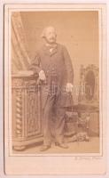 cca 1880 Heller István (1813-1888) zeneszerző vizitkártya méretű fotója / Hungarian composer's photo 9x11 cm